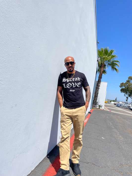 "Spread Love" Tee (Royal Blue, Black, Red) The Drapery