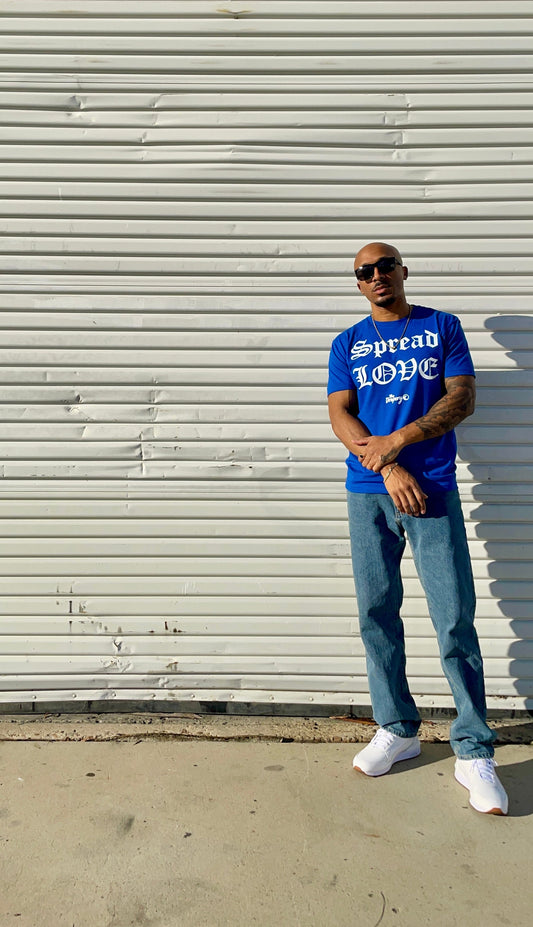 "Spread Love" Tee (Royal Blue, Black, Red) The Drapery