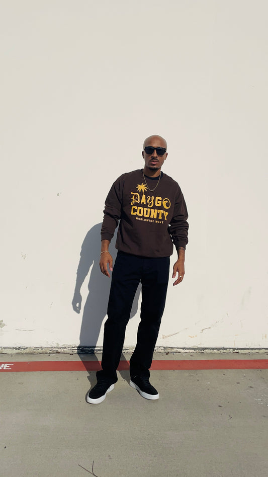 "Daygo County" Sweatshirt (Brown) The Drapery