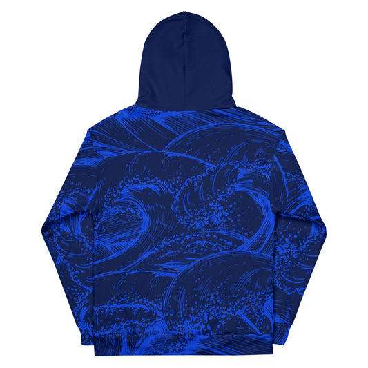 "Big Waves" Hoodie (Blue) The Drapery