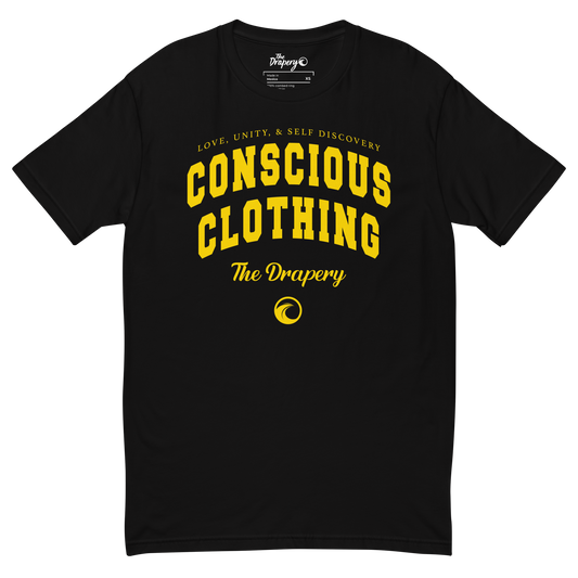 "Conscious Clothing" Tee (Black/Gold) The Drapery