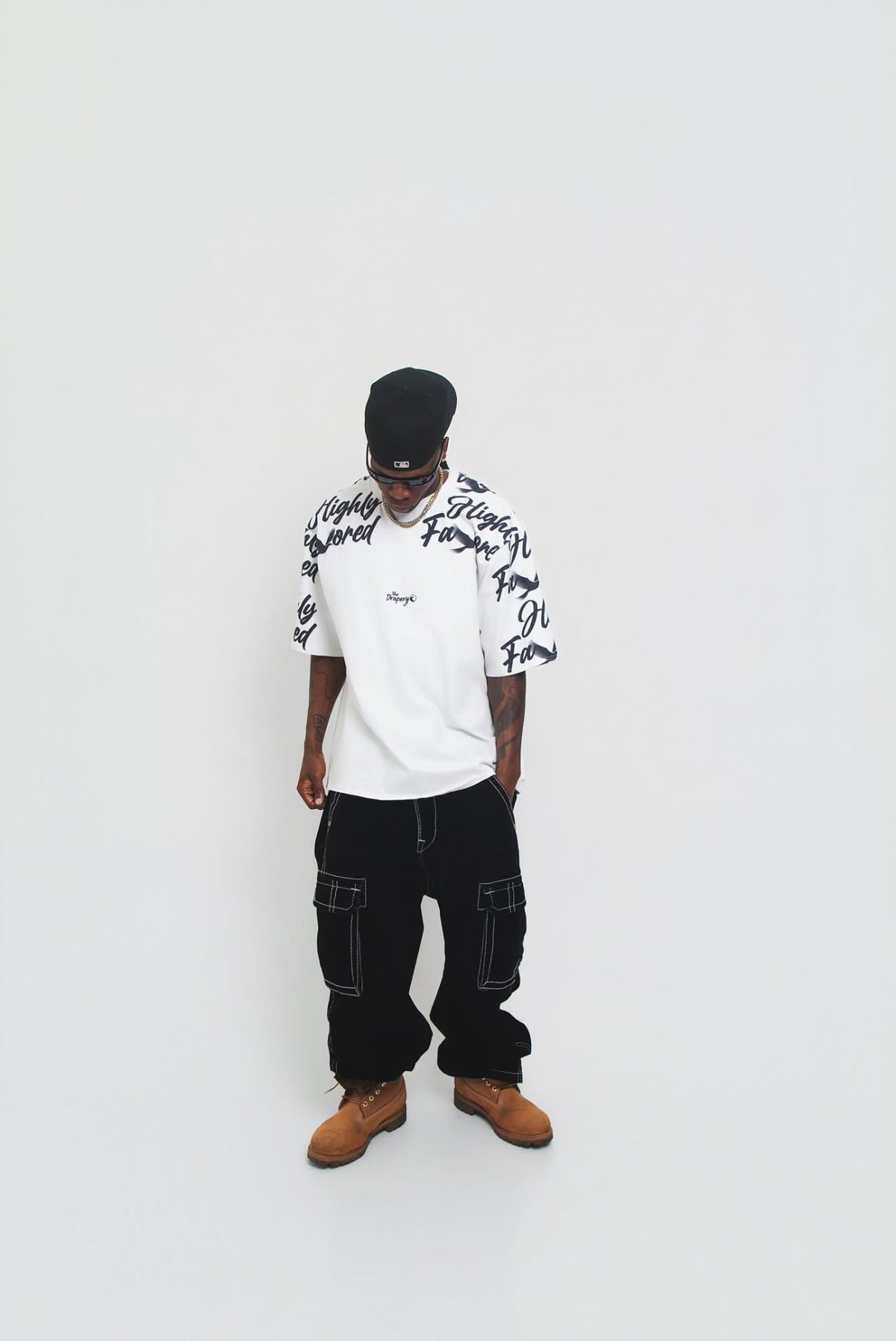 "Highly Favored" Tee (Ash) The Drapery