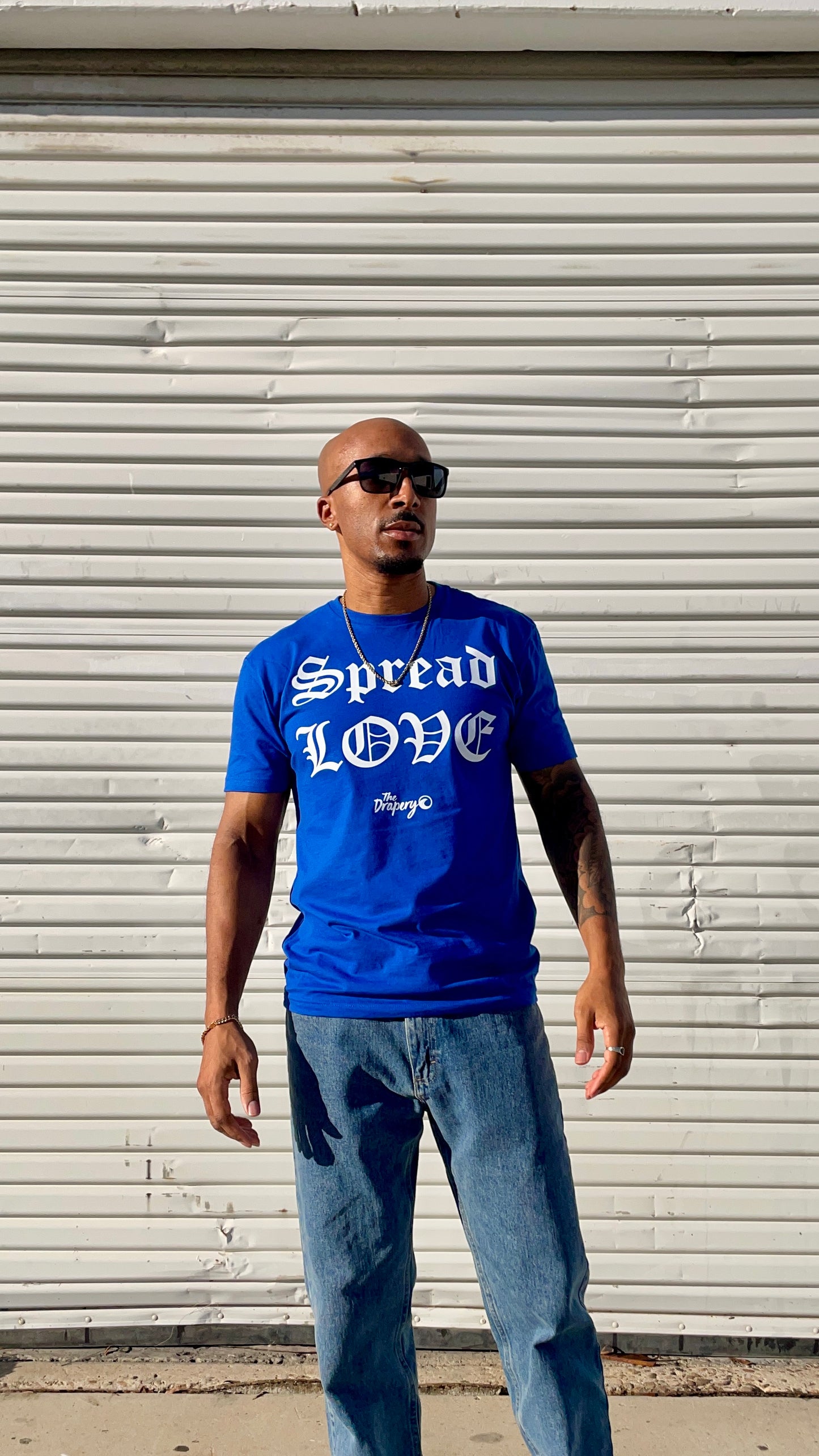 "Spread Love" Tee (Royal Blue, Black, Red)