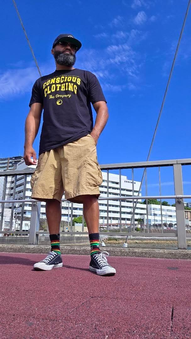 "Conscious Clothing" Tee (Black/Gold) The Drapery