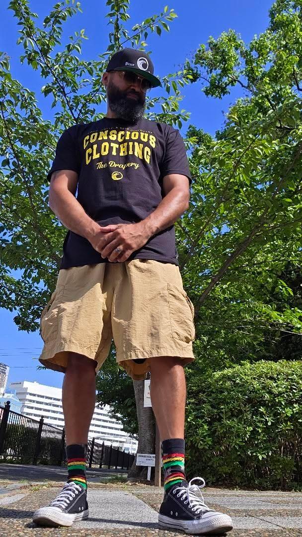 "Conscious Clothing" Tee (Black/Gold) The Drapery
