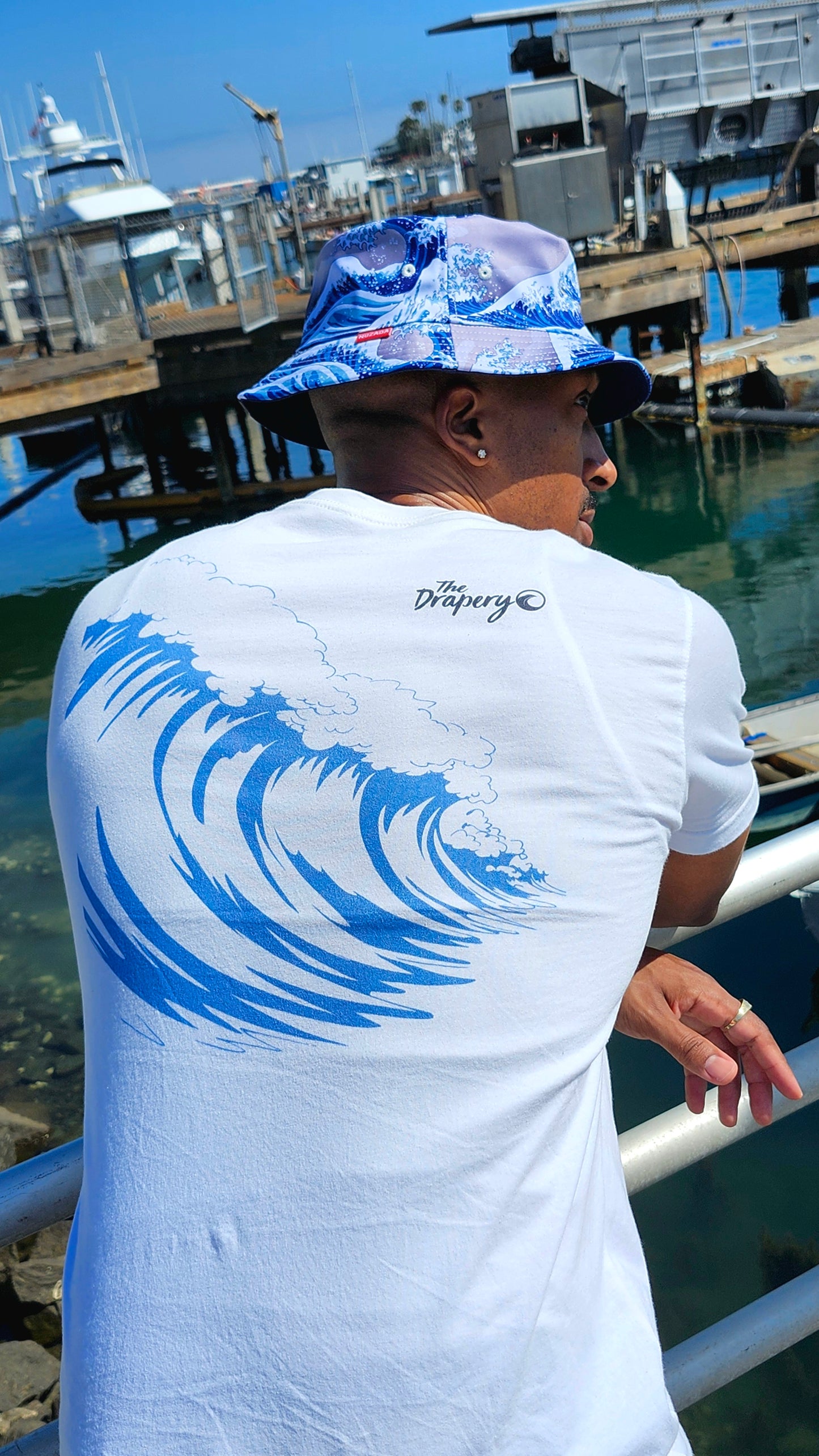 "Wave Defintion" Tee (White) The Drapery