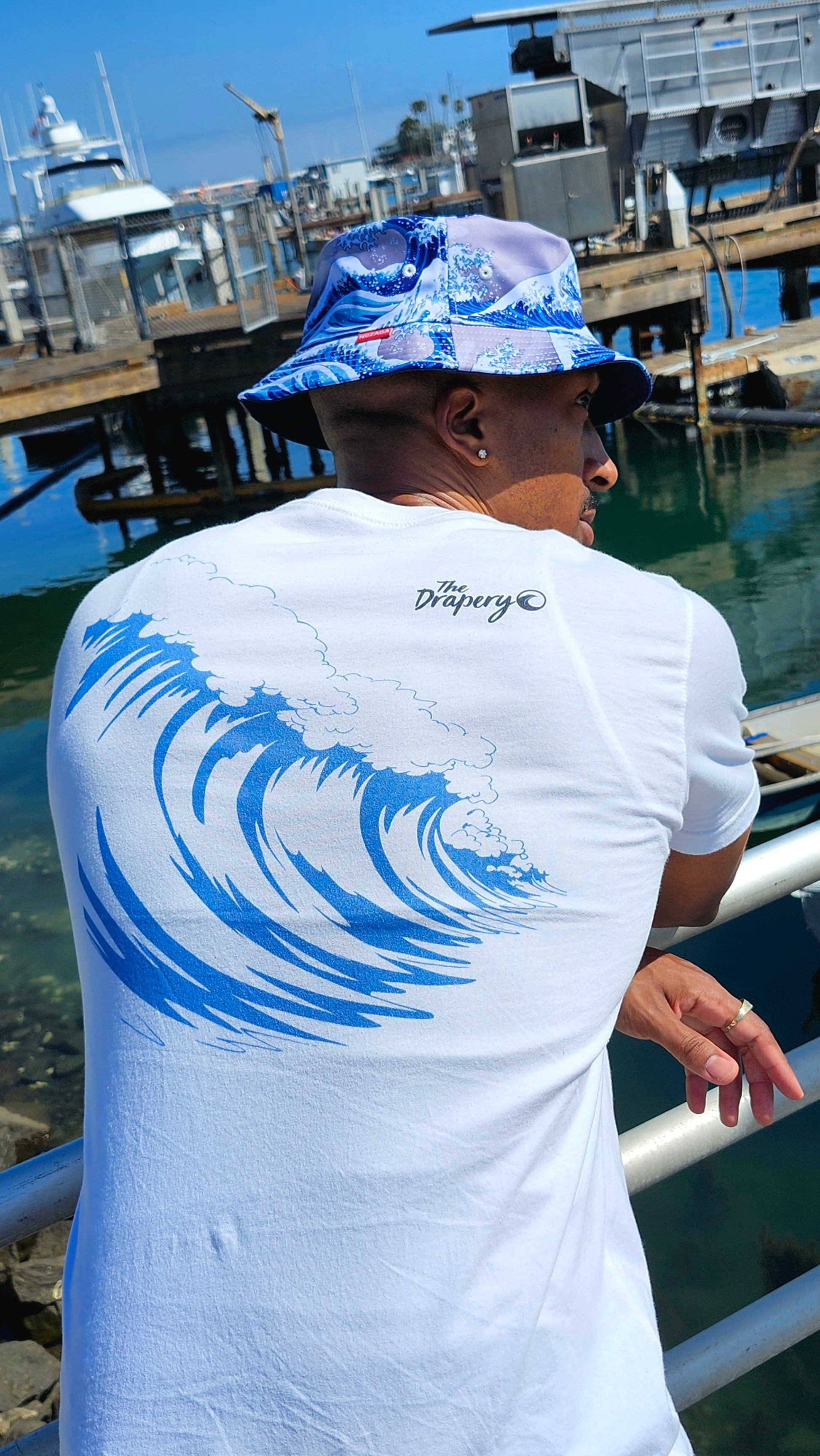"Wave Defintion" Tee (White) The Drapery