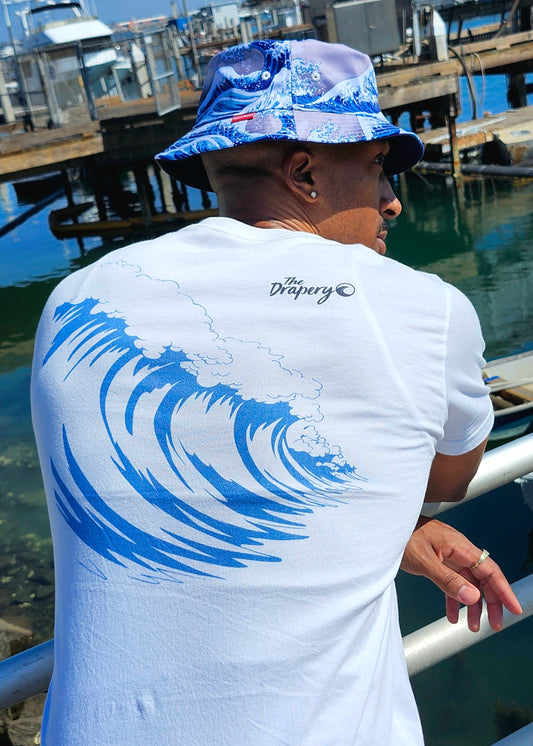 "Wave Defintion" Tee (White) The Drapery