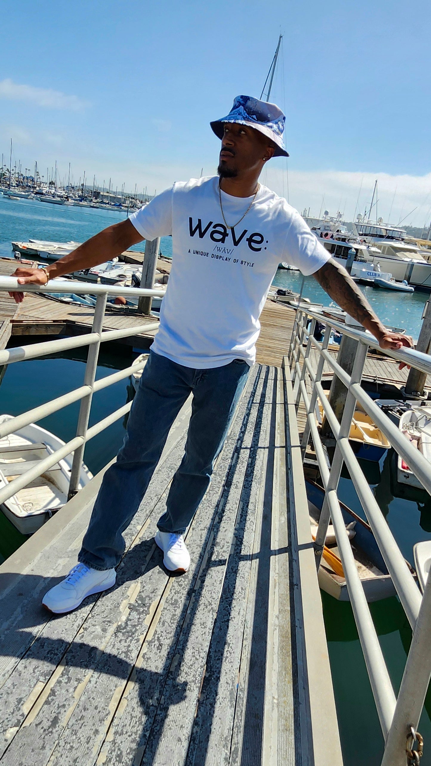 "Wave Defintion" Tee (White) The Drapery